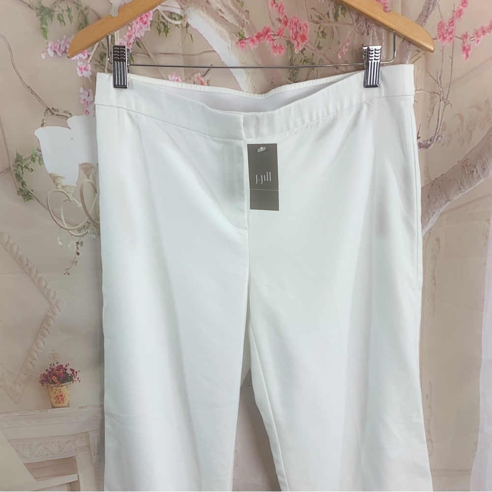 SOLD NEW J Jill Cotton Slouch Waistband Pull on Pant in White - Picture 3 of 11